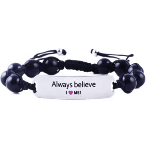 Always believe, motivational bracelet, inspirational jewelry