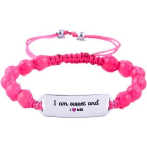 I am sweet and I love me, motivational children's bracelet