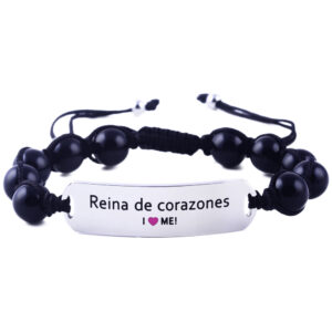Pulsera de motivacion, Reina de corazones, acero inoxidable