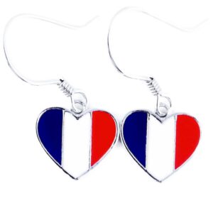 French flag earrings sterling silver