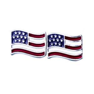 USA flag sterling silver earrings
