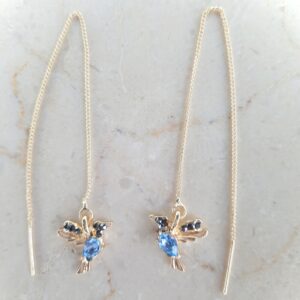 bird earrings golden colour