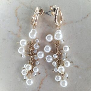 pearl cluster earrings