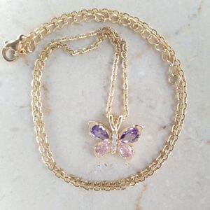 butterfly stainless steel necklace