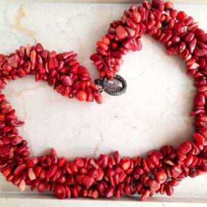 Red coral necklace